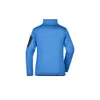 Damen-Strick-Fleece-Jacke royal melange/red