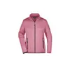 Damen-Strick-Fleece-Jacke pink melange/off white
