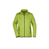 Damen-Strick-Fleece-Jacke kiwi melange/royal