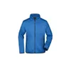 Strick-Fleece-Jacke royal melange/red