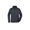 Strick-Fleece-Jacke dark grey melange/silver
