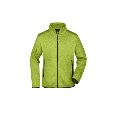 Strick-Fleece-Jacke kiwi melange/royal