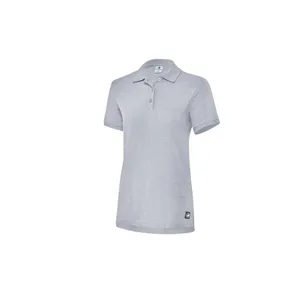 Damen-Polo-Shirt graumeliert