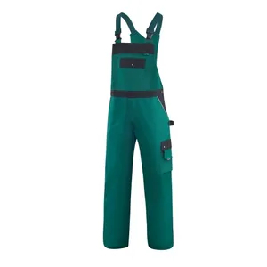 Latzhose dunkelgrün/schwarz