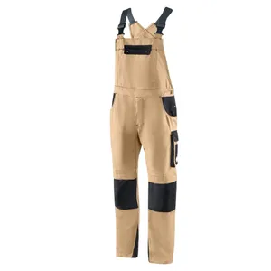 Latzhose camel/schwarz