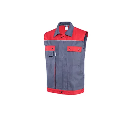 Weste graphitgrau/rot