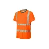 HIVIS-T-Shirt warnorange/graphitgrau