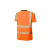 HIVIS-T-Shirt warnorange/graphitgrau