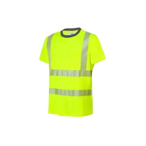 HIVIS-T-Shirt warngelb/graphitgrau