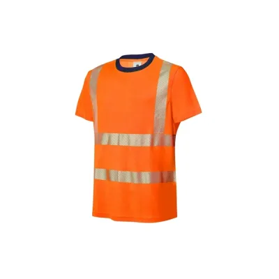 HIVIS-T-Shirt warnorange/marine