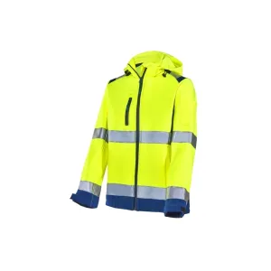 HIVIS-Damen-Softshell-Jacke warngelb/marine