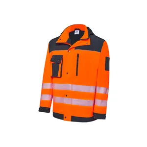 HIVIS-Winter-Softshell-Jacke warnorange/graphitgrau