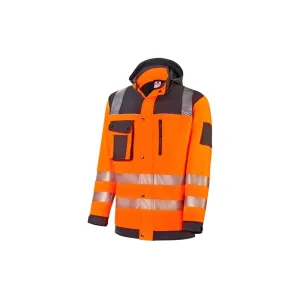 HIVIS-Winter-Softshell-Jacke warnorange/graphitgrau