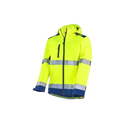 HIVIS-Softshell-Jacke warngelb/marine