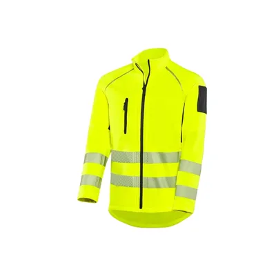 HIVIS-Softshell-Jacke warngelb/graphitgrau