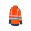 HIVIS-Damen-Regenjacke warnorange/marine