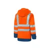 HIVIS-Damen-Winterjacke warnorange/marine