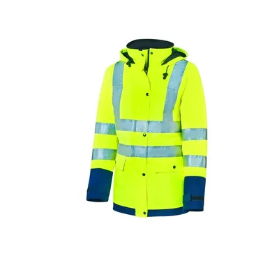 HIVIS-Damen-Winterjacke warngelb/marine