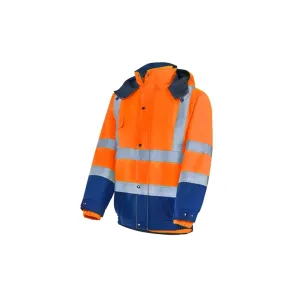 HIVIS-Pilotenjacke 2in1 warnorange/marine