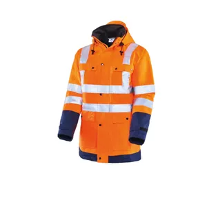 HIVIS-Winterjacke warnorange/marine