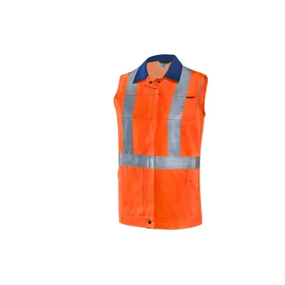 HIVIS-Damen-Weste warnorange/marine