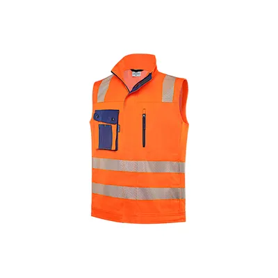 HIVIS-Weste warnorange/marine