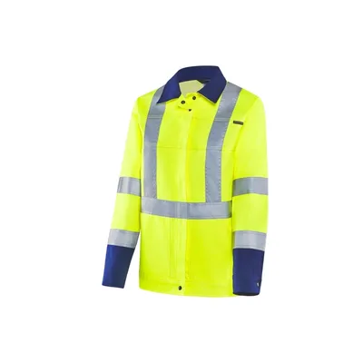 HIVIS-Damen-Blousonjacke warngelb/marine