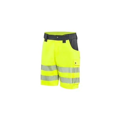 HIVIS-Bermuda-Hose warngelb/graphitgrau