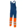 HIVIS-Latzhose marine/warnorange