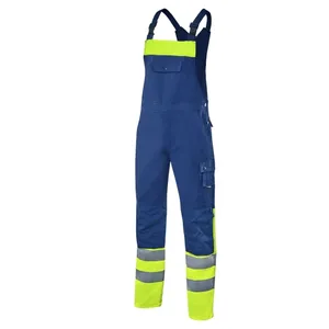 HIVIS-Latzhose marine/warngelb
