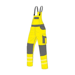HIVIS-Latzhose warngelb/graphitgrau
