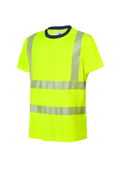 HIVIS-T-Shirt warngelb/marine