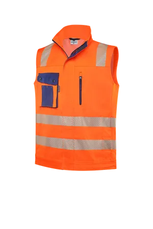 HIVIS-Weste warnorange/marine