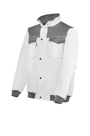 Pilotenjacke weiß/graphitgrau