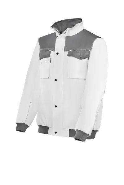 Pilotenjacke weiß/graphitgrau