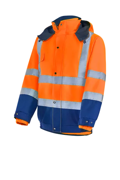 HIVIS-Pilotenjacke 2in1 warnorange/marine