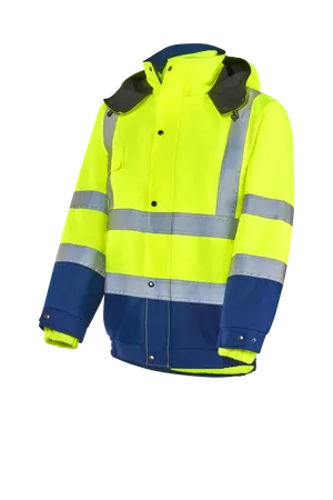 HIVIS-Pilotenjacke 2in1 warngelb/marine